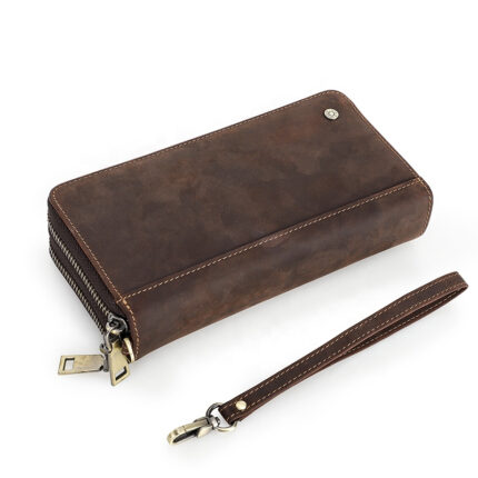 CARTERA DE NEGOCIOS RFID DE CUERO GENUINO CONTACT